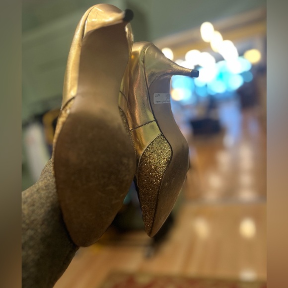 vintage sparkly gold Capriccio heels, 8 - Picture 4 of 4